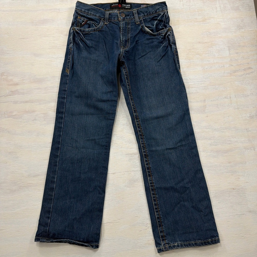 Ariat Jeans FR M4 Low Rise Boot 30x30 Flame Resistant Denim Blue Mens